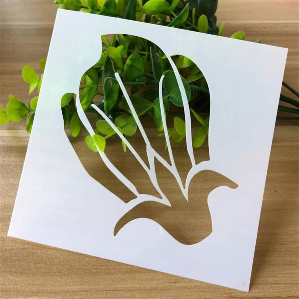 Flower series spray pattern children's hand copy newspaper hollow template student DIY painting graffiti coloring tool