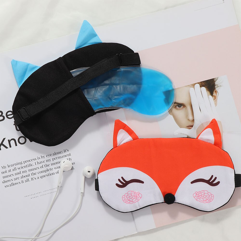 1 Stuks Slaap Oogmasker Slaapmasker Katoen Eyepatch Slaapmasker Leuke Eye Cover Travel Rest Eye Band Slaapmiddel Eye blinddoeken