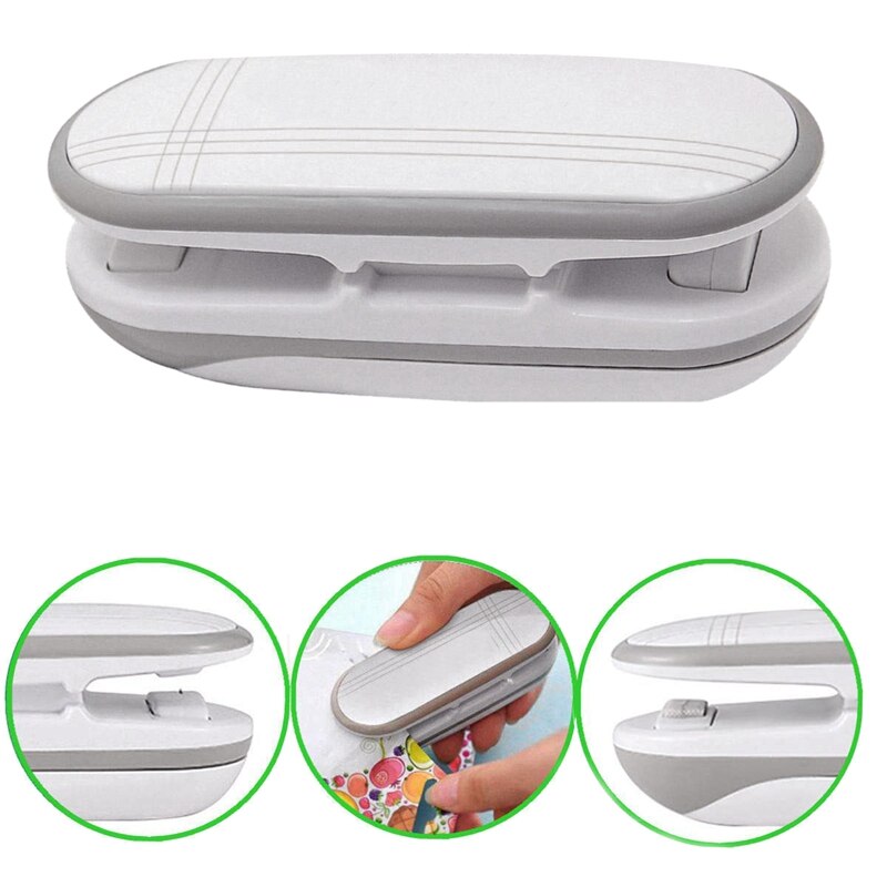 Mini Bag Sealer, 2 In 1 Warmte Sealer En Cutter Handheld Draagbare Tas Sealer Voor Plastic Zak Sealer Voedsel Opslag Snacks Fres