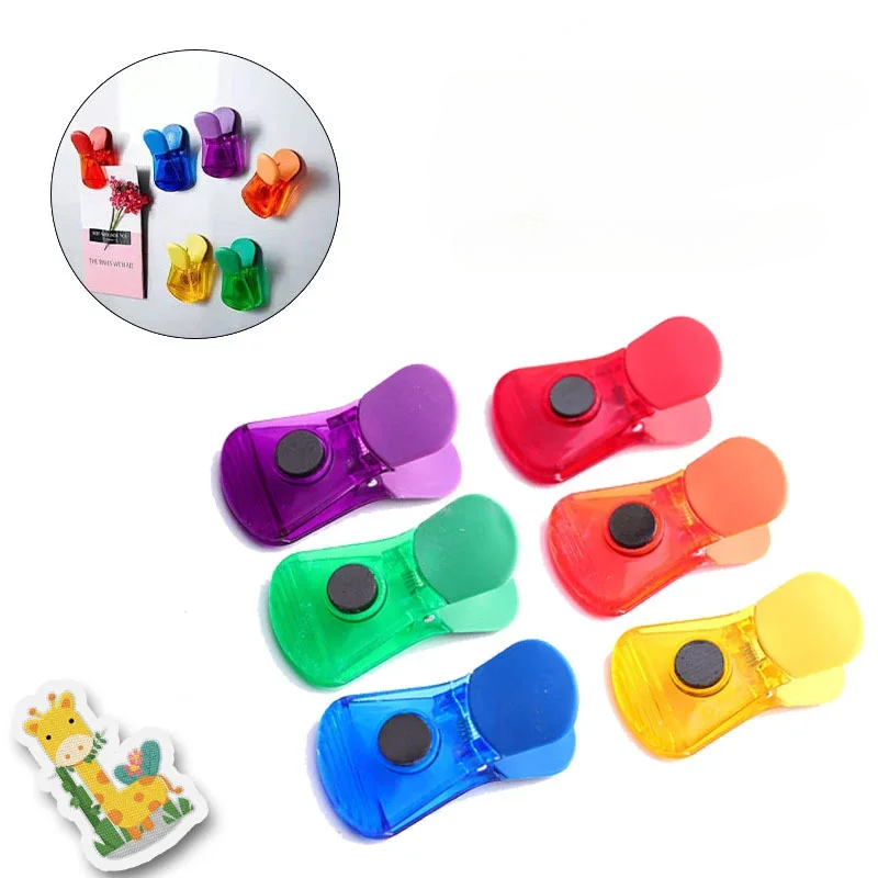 6 Stuks Keuken Magnetische Plastic Zak Clips Ziplock Koelkast Bericht Notities Strip Magneet Sticker Foto Home Afdichting Clip