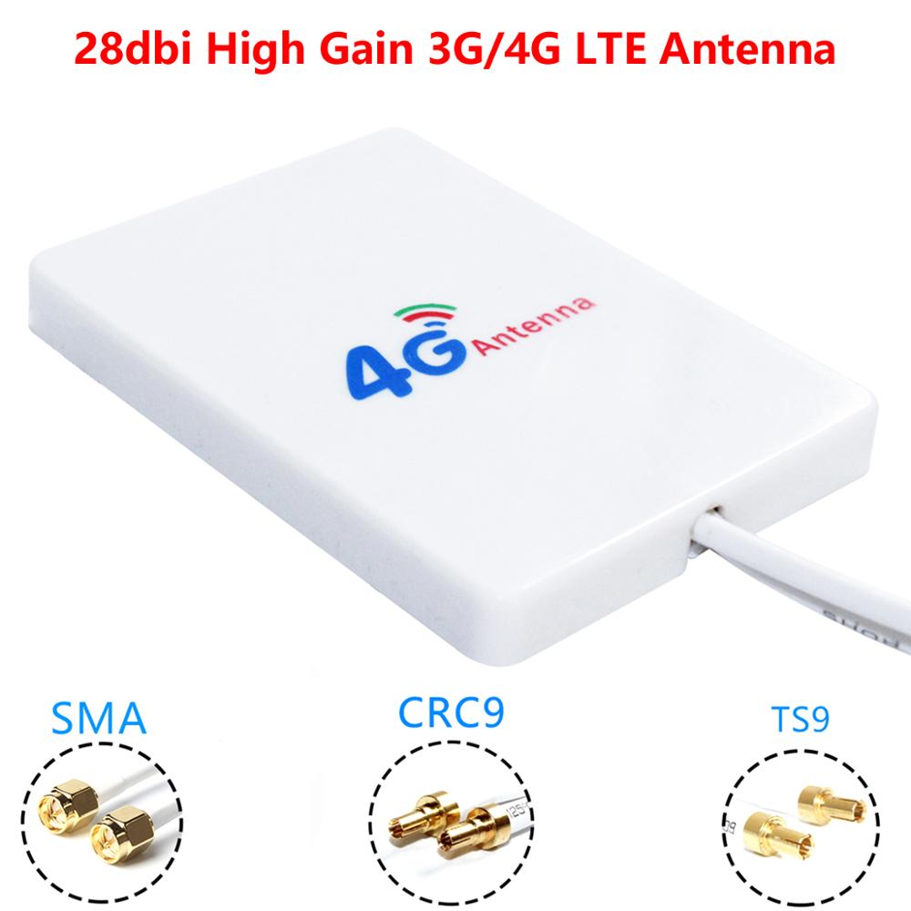 28dBi High Gain 3G 4G LTE Router Modem Aerial External Antenna Dual SMA TS9 CRC9 With 2 Meters RG174 Cable