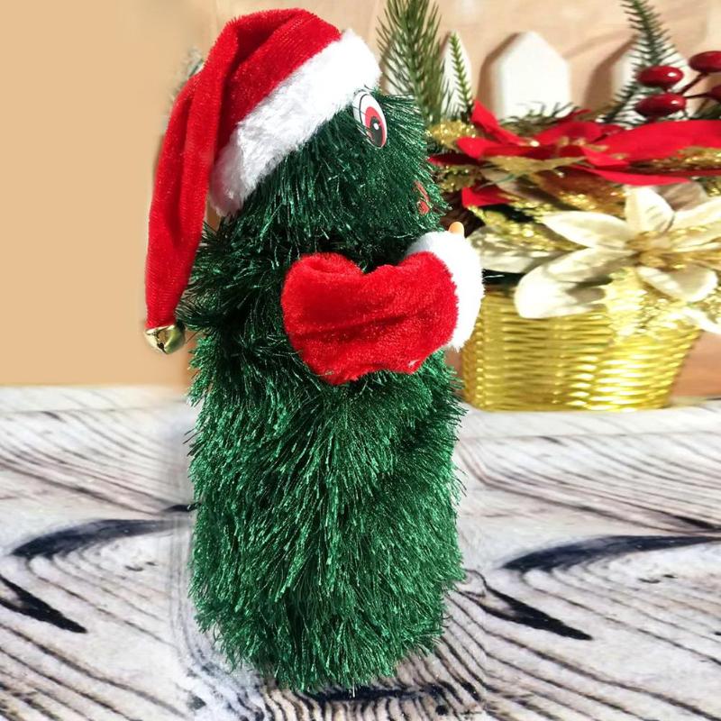 Elektrische kerstman van plastic en flanel, draaibaar speelgoed voor thuis, kerstfeest, doe-het-zelf knutselen met muziek, elektrisch kerstspeelgoed