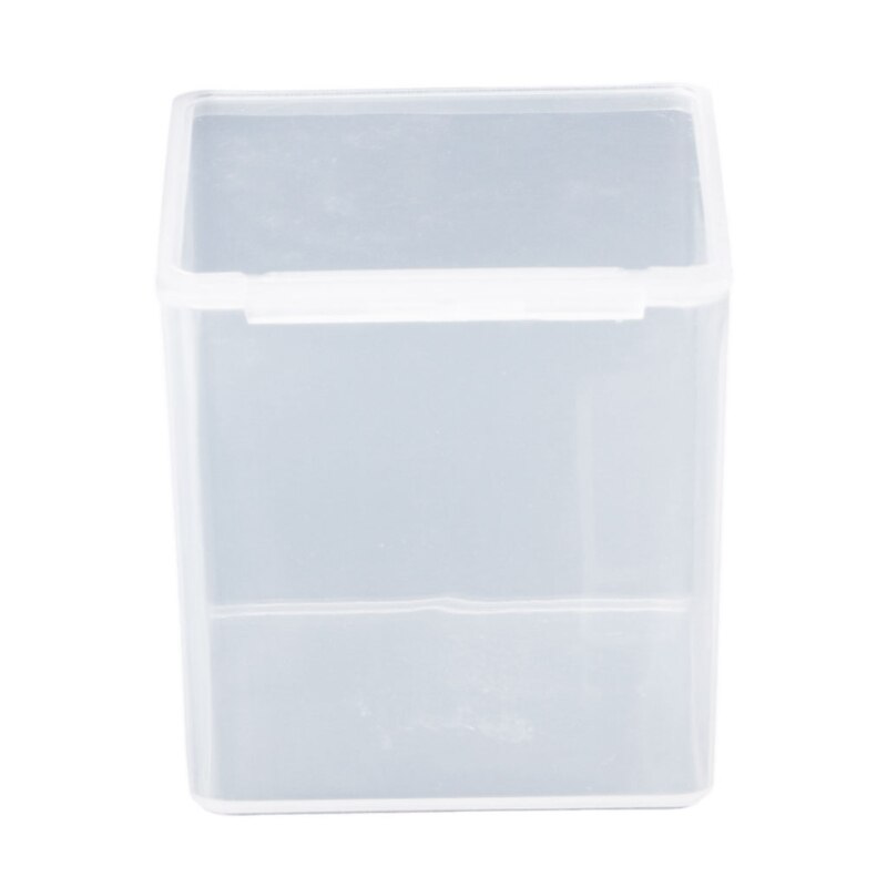 Plastic Vierkante Clear Plastic Containers Sieraden Kralen Storage Ring Case Ketting Organisator Sieraden Opbergdozen: 2.4x1.2cm