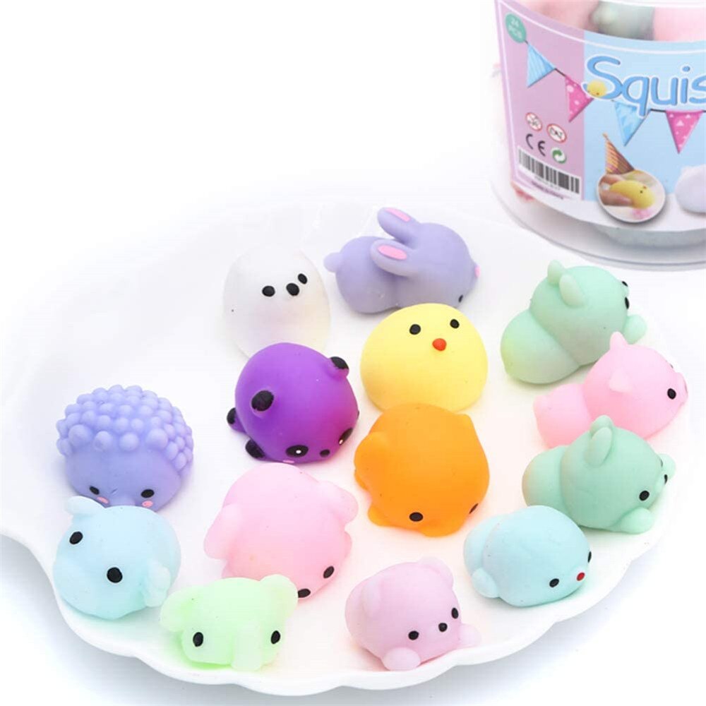 24pcs bomboniere per bambini Mochi Squishy Toy moji bomboniere per bambini Mini Kawaii squishies Mochi antistress ansia giocattoli