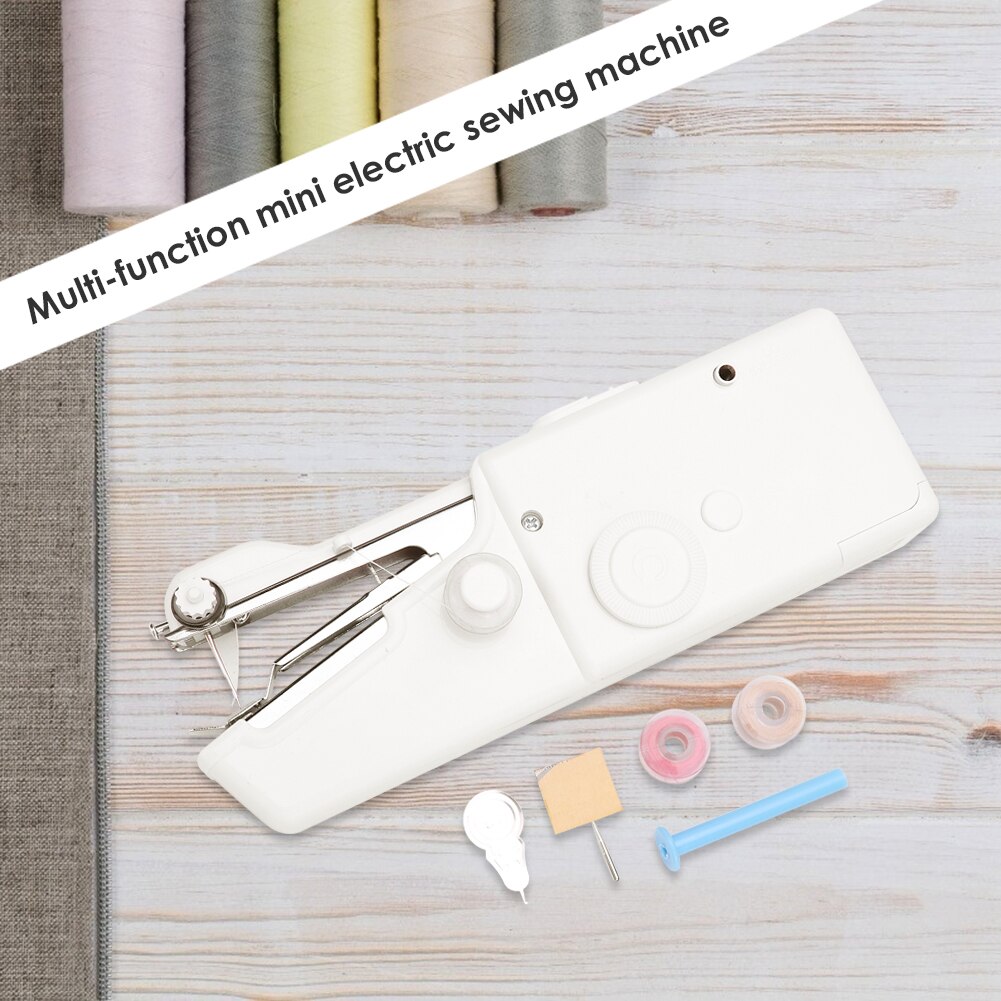 Portable Multifunction Mini Electric Handheld Sewing Machine Set with 43pcs DIY Clothes Stitchin Sewing Accessories Sewing Tools