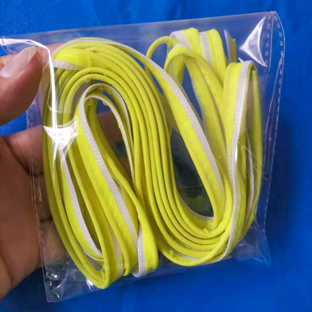 Bright Silver Rainbow Reflective Material Reflective Piping Fabric Strip Edging Braid Trim For Clothing Sew On 5M: Yellow