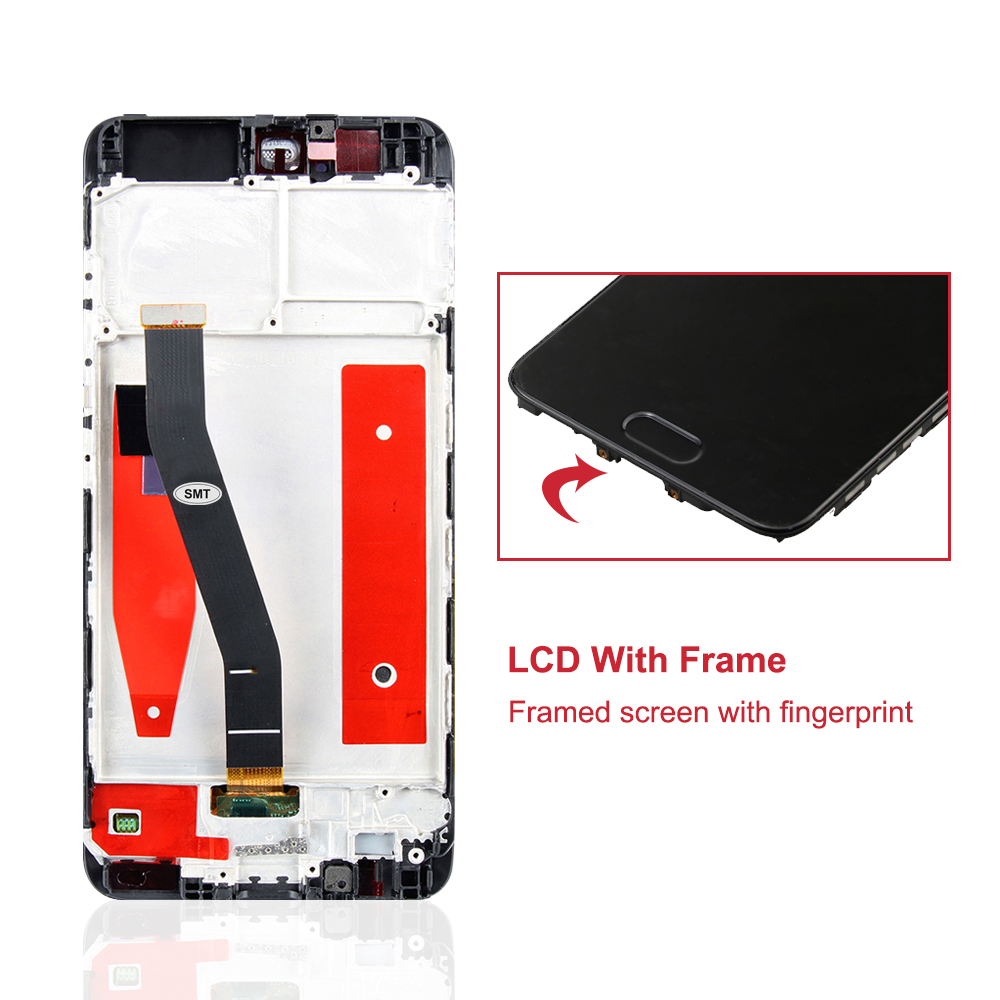 5.1Original DISPL For Huawei P10 LCD Display with Fingerprint Touch Screen Digitizer Assembly For HWP10 Replacement Parts VTRL29