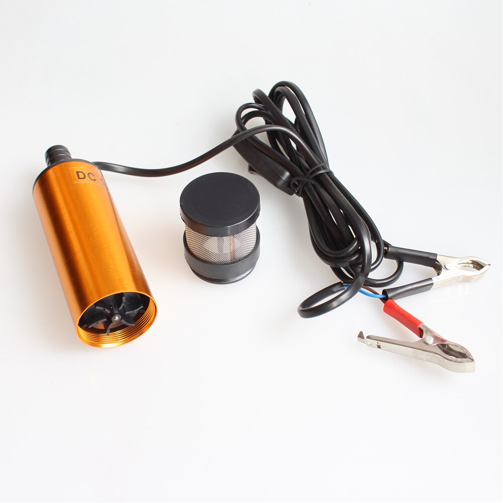 12V DC Car Electric Submersible Pump Diesel Fuel Water Oil Transfer Pump with On/Off Switch 30L/MIN Car Camping Portable