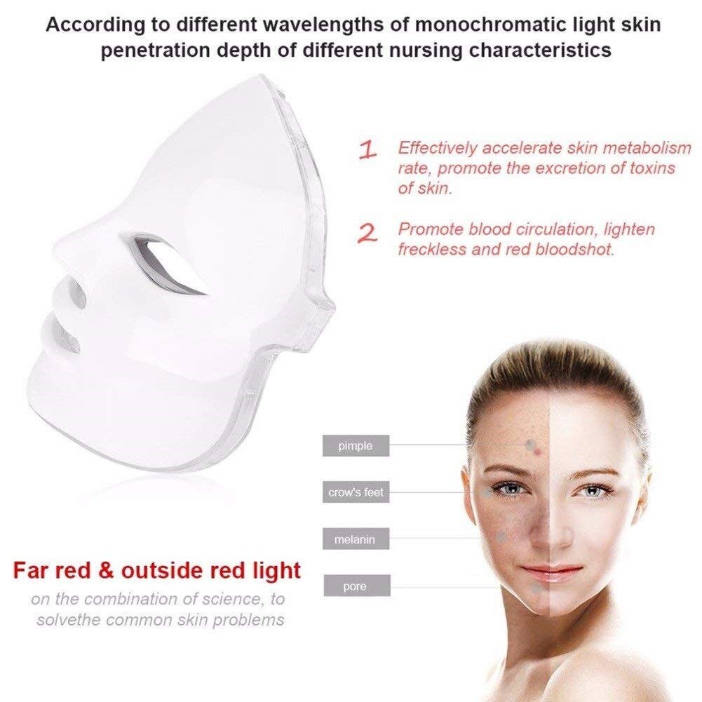 Light Therapy Face Led Mask 7 Colors LED Facial Mask Beauty Skin Care Photon Therapy Skin Tightening Rejuvenation Anti Wrinkle