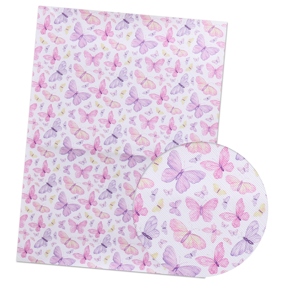 Ibow-tissu en cuir synthétique 22x30cm imprimé avec séries fantasmes, pour bricolage, arcs de cheveux, sacs faits à la main, matériel de bricolage: 04