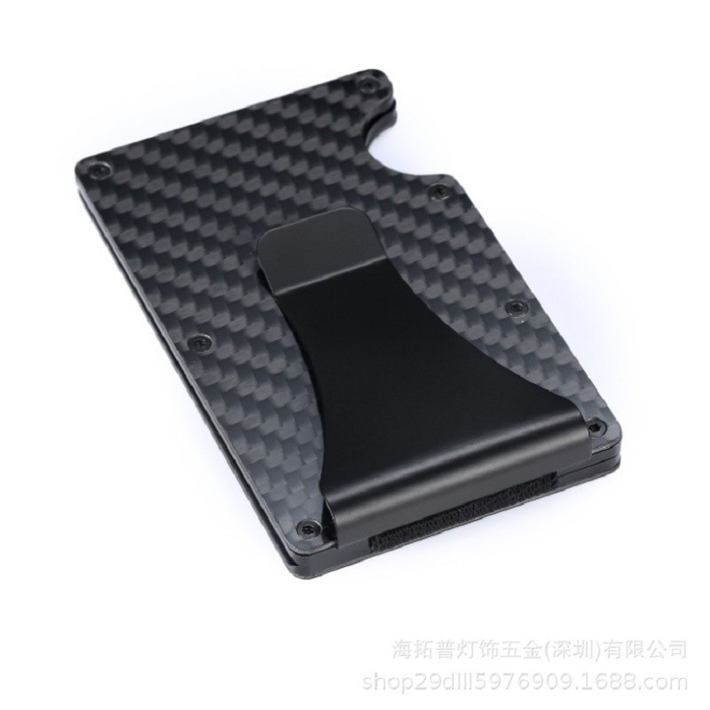 Minimalistische Portemonnee Rfid Blocking Voor Mannen Carbon Fiber Wallet Credit Kaarthouder