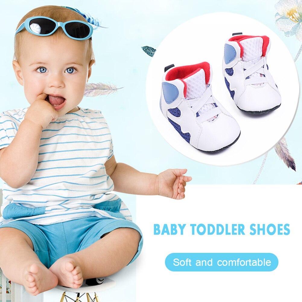 Baby Sports Shoes Elastic Band Contrast Stitching ... – Grandado