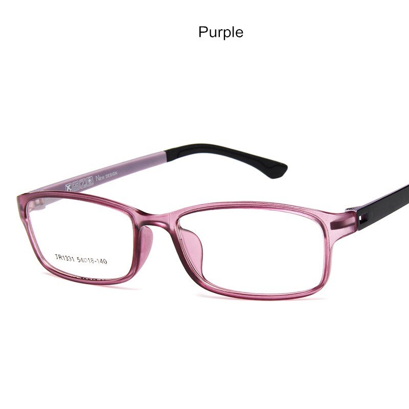 Small Square Frame Eyeglasses Anti-blue Light Women Computer Myopia Eye Glasses Optics Plastic Glasses: Purple