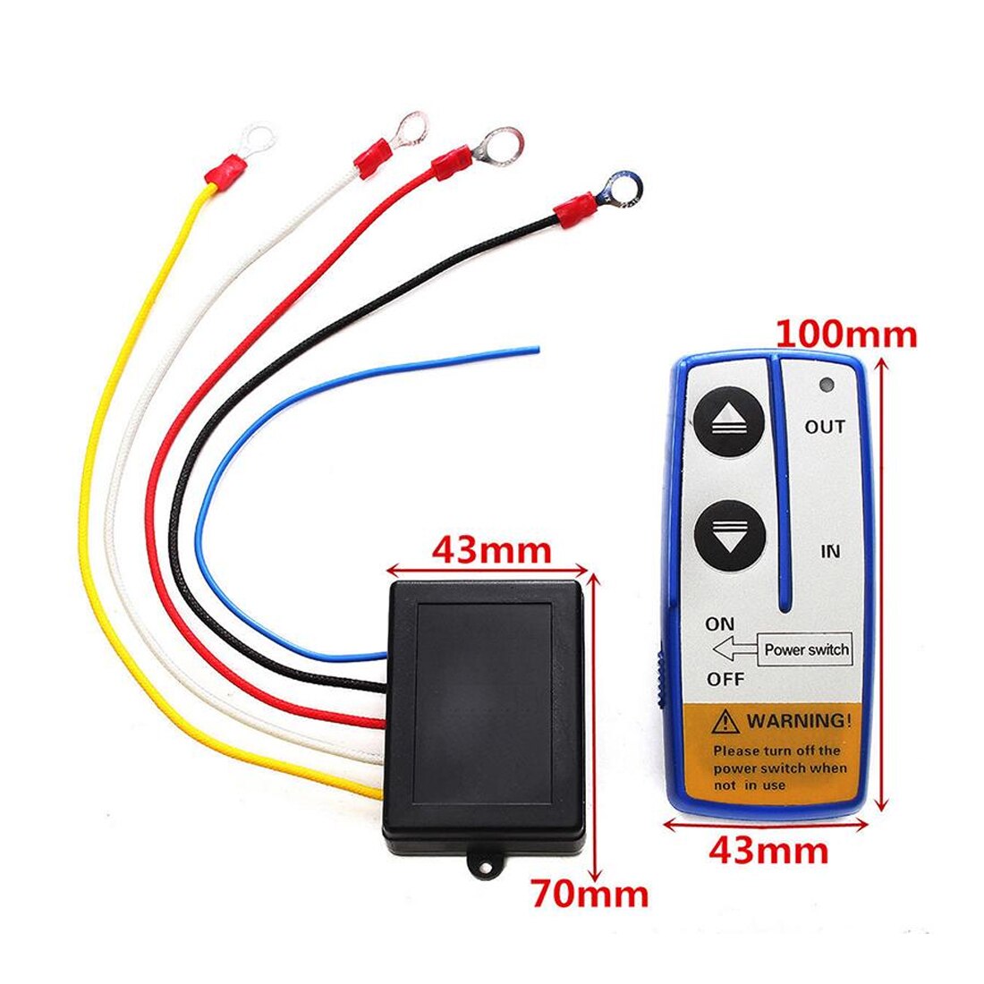 12V Car Wireless Winch Remote Control Car Smart Winch Wireless Remote Control Switch Set For ATV UTV Quad SUV Jeep Car Dual Swit