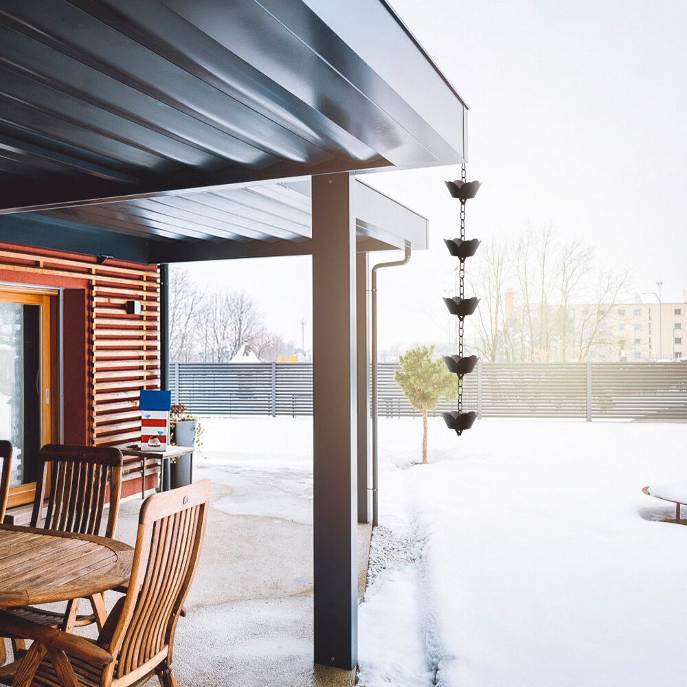 1m Universal Roof Corner Rain Chain Metal Rain Catcher Garden Accessory