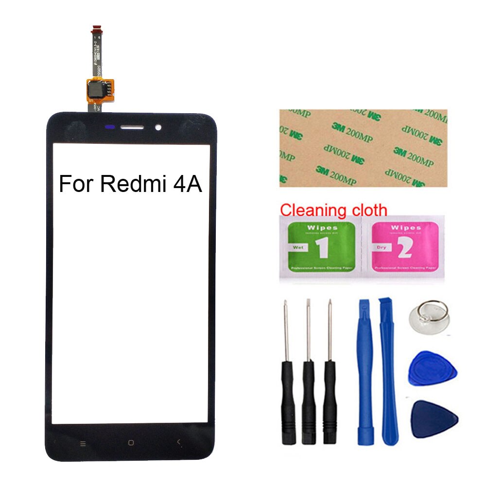 5.0 ''ekran dotykowy robić Xiaomi Redmi 4A 4X ekran dotykowy Digitizer czujnik wymiana panelu szklanego: 4A czarny Tool