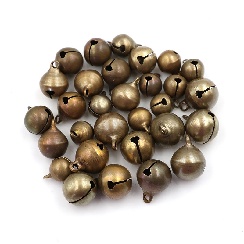 10 Stks/partij Diy Ambachten 10/12/14Mm Brons Metal Jingle Bells Losse Festival Party Decoratie Kerstboom decoraties Accessoires