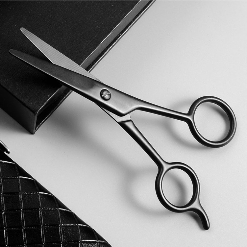 1pcs Haircut Scissor Flat Scissors Willow Shape Hair Shears Beard Nose Hair Trimming Manual Scissors