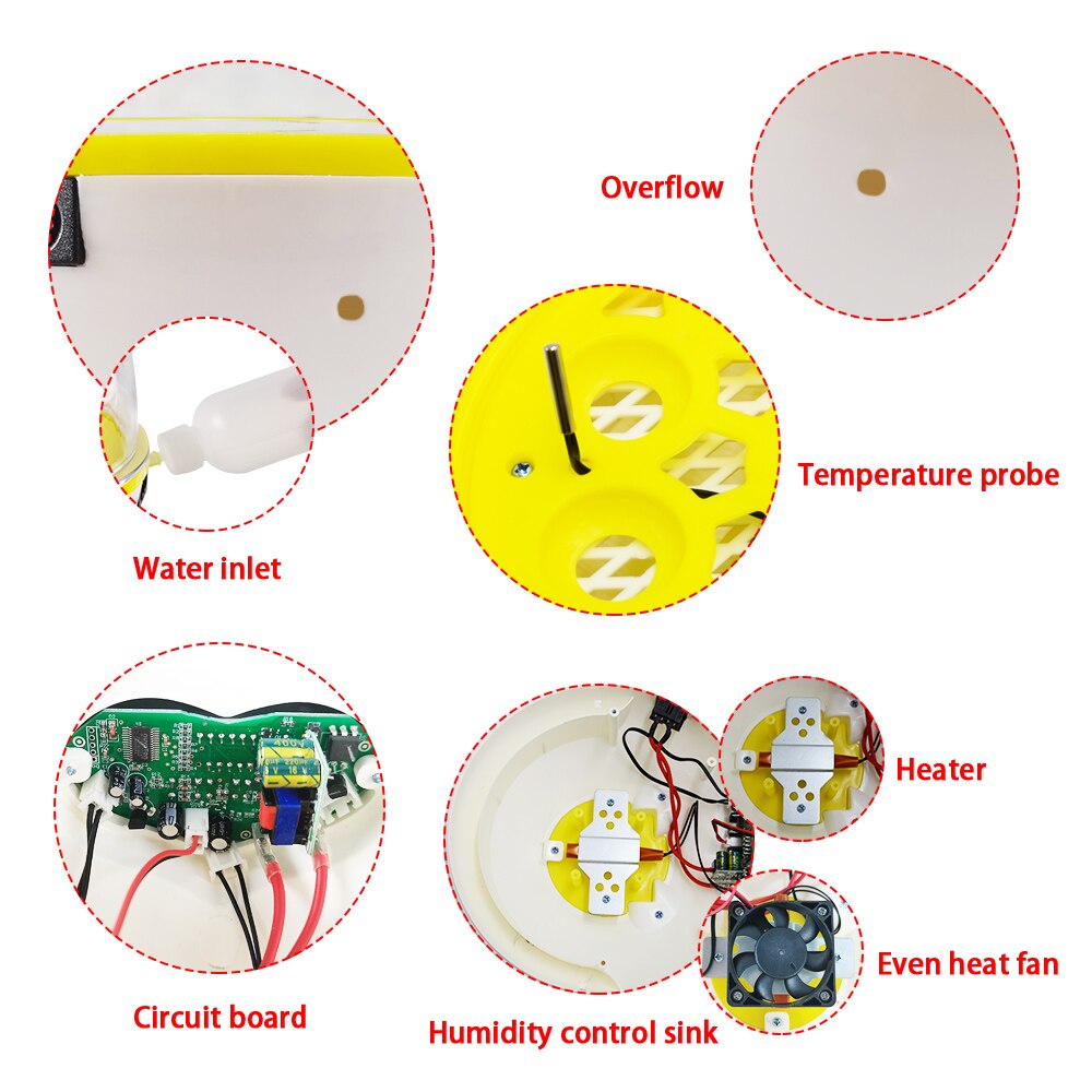 Coupon Cute Mini 9 Eggs Incubator Incubation Brooder Manual Egg Turning Chicken Duck Quail Birds Egg Incubator CE