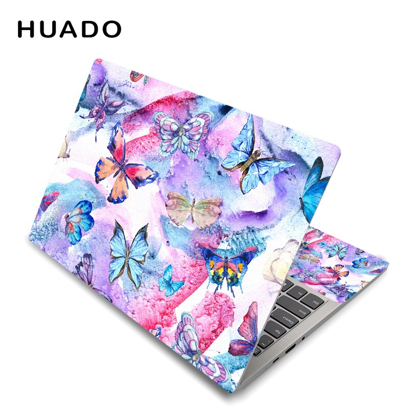 Fjärilsmönster laptop klistermärke dekal 12 " 13.3 " 15.6 " 17 " notebook skin pc ytskydd för asus/hp/macbook/lenovo