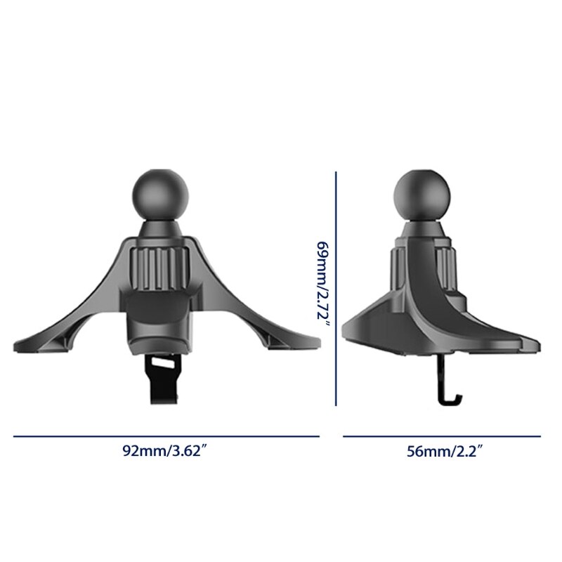 Car Air Vent Mount Clip Adapter Universal 17mm Ball Head Phone Holder Stand for Car Charger Extension Support Bracket