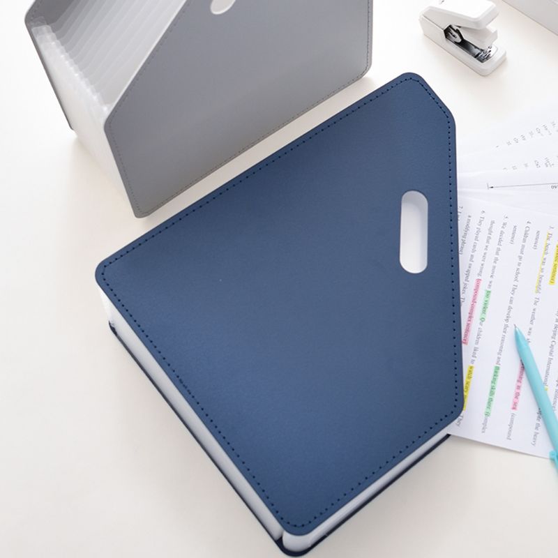 13 Pockets Desk File Folder Document Paper Organizer Storage Expanding Holder
