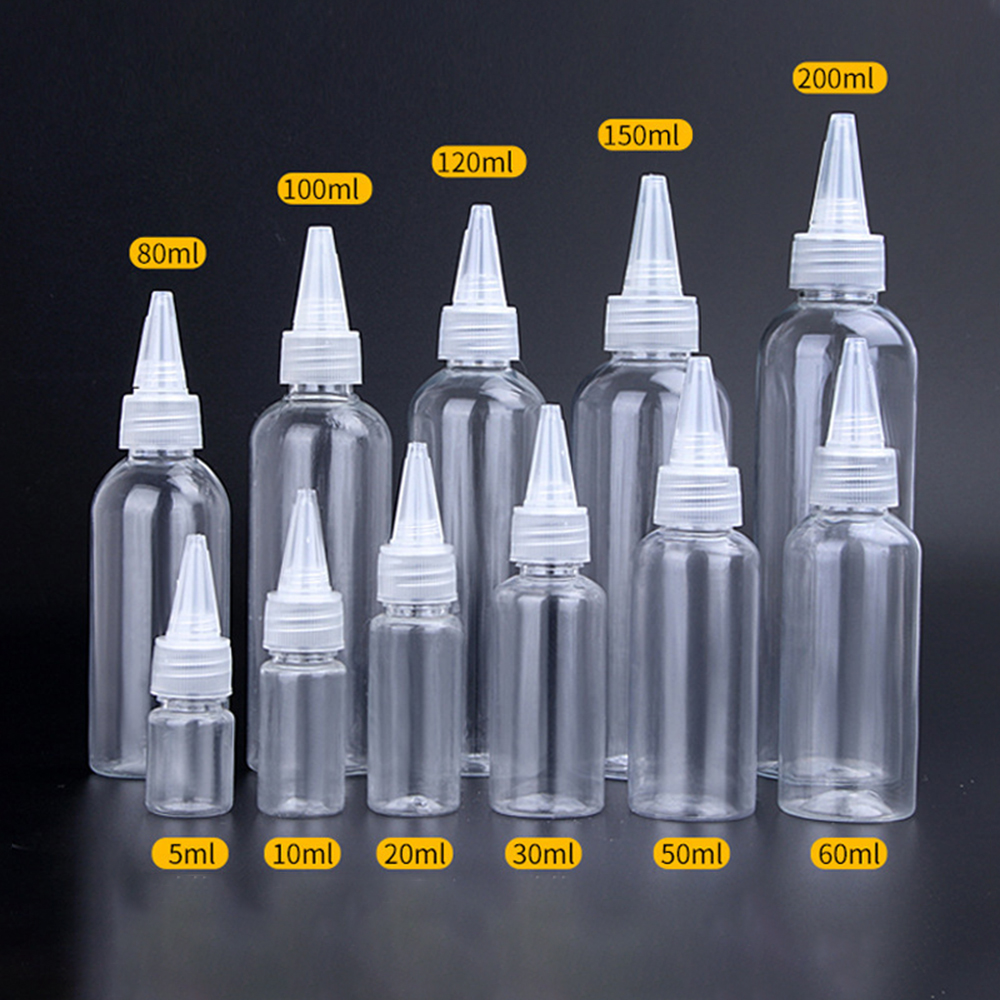 5ml-500ml Tip Transparent Plastic Bottle Emulsion Extrusion Bottling Spot PET Empty Bottles Plastic portable bottle