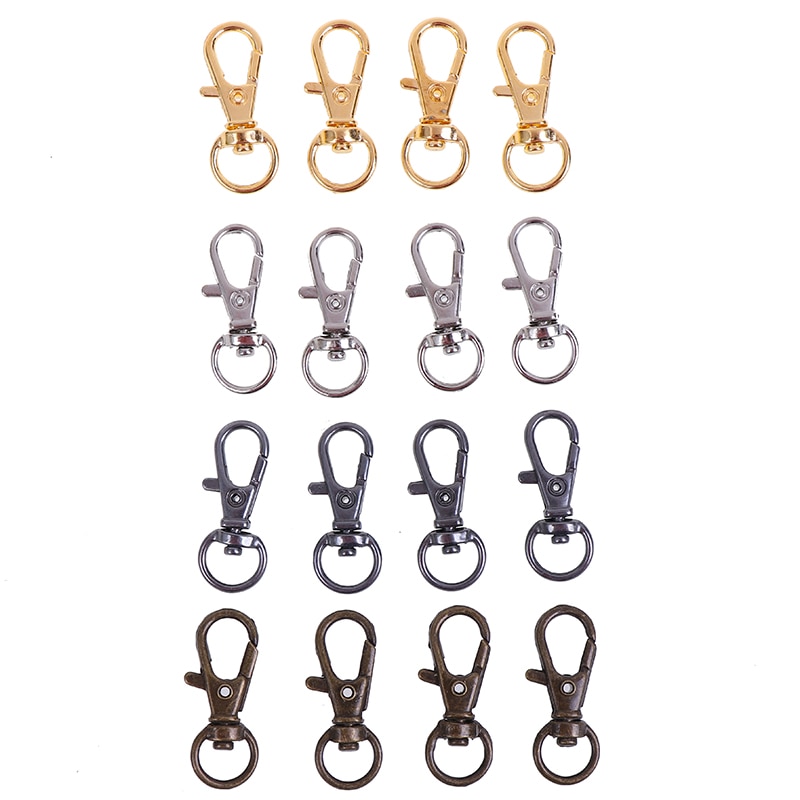 10Pcs/lot Mini Rotatable Buckle Hook Lobster Bag Clasps Lobster Swivel Keychain Trigger Clips Snap Hook