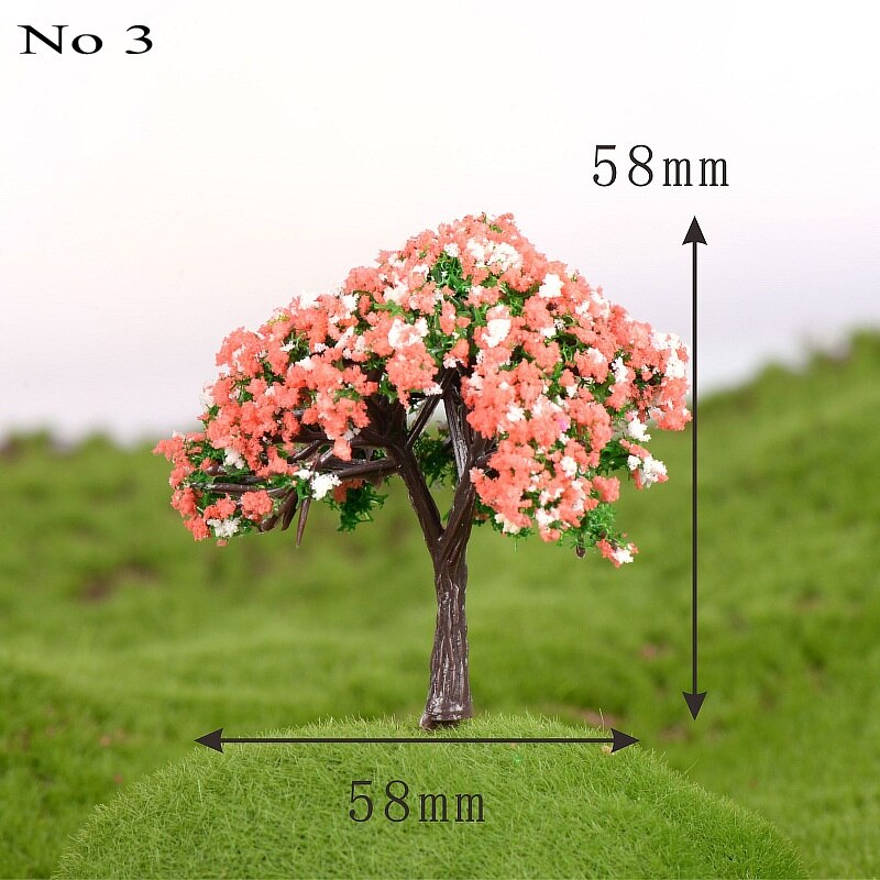 10 PCS Mini Tree Artificial Plants Branch Flowers Wedding Home Garden Decoration DIY micro-landscape succulent plants Decor: No 3