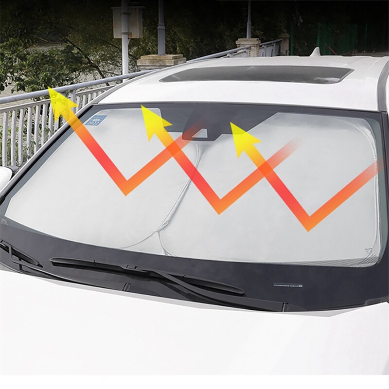 NewCar Windshield Sun Shade Blocks UV Rays Sun Visor Protector Foldable Sunshade for Tesla Model 3 -2022