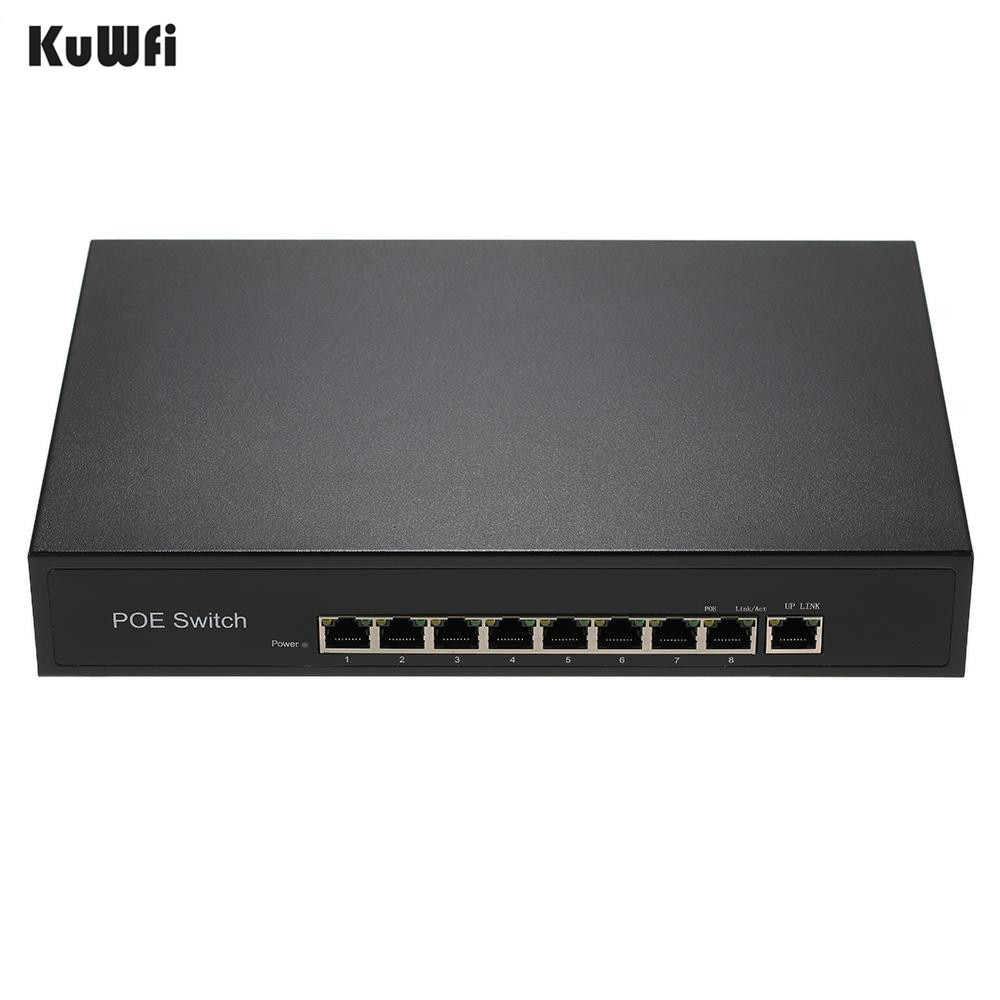 9 porte 100Mbps PoE Switch iniettore potenza 15.4W / 30W su Ethernet IEEE 802.3af per telecamere AP VoIP alimentatore Switch Adapter