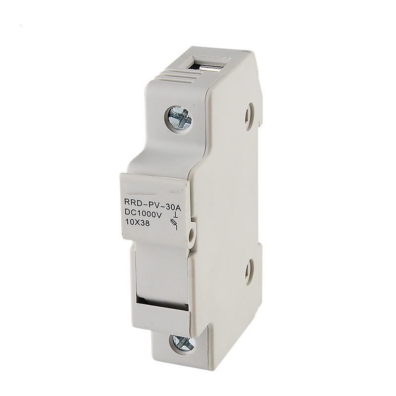 32A DC 1000V 1P 2P 3P 4P Solar Panel Mount Fuse Holder Rail Fuse Photovoltaic Fuse Base Dropout Fuse Component: 1P Holder