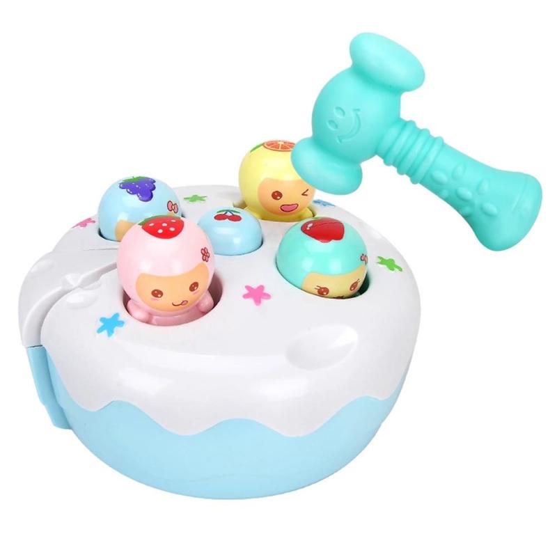 Elektrische Obst Spiel Licht Spielzeug Maschine mit Klang und Hammer FrüHenne Lernen Pädagogisches Klopfen Spielzeug Baby freundlicher Ausbildung Spielzeug