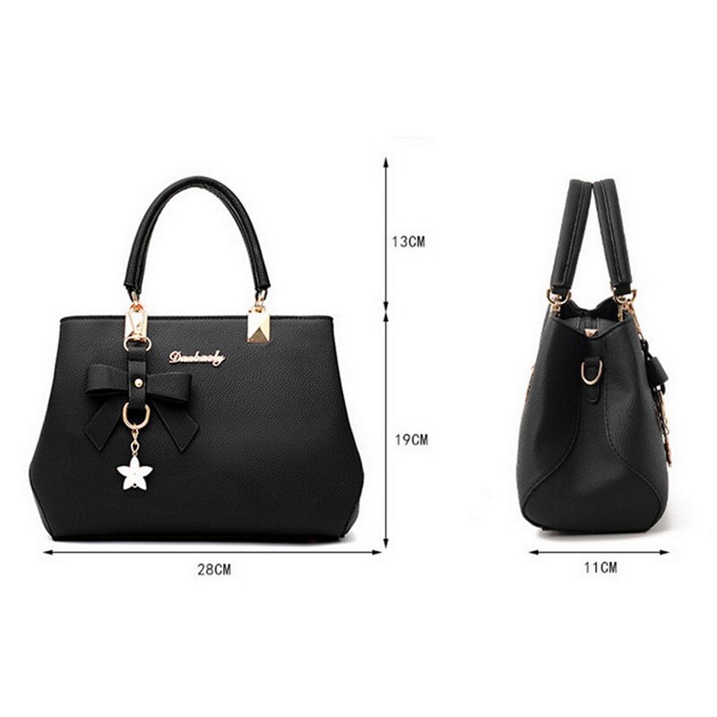 Shujin Mode Schoudertas Vrouwen Luxe Handtassen Vrouwen Zakken Pruim Boog Zoete Messenger Crossbody Tas Voor Vrouwen