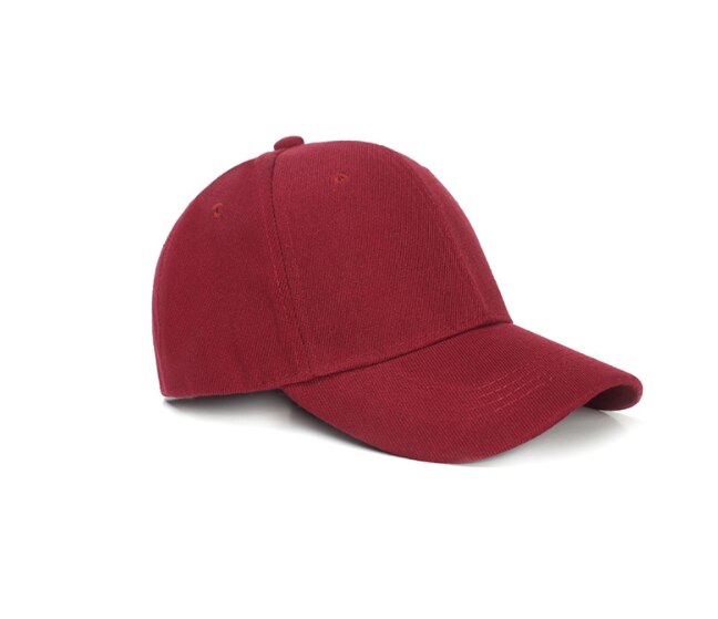 15 Color! Summer Autumn Soild Men Women Baseball Cap Adhesion Hat HipHop Adjustable Cool Sunhat: Wine red