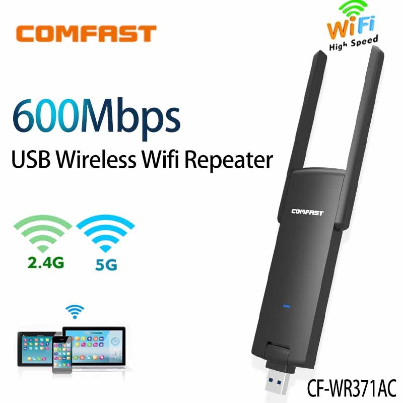 Comfast 5Ghz Draadloze Wifi Repeater 600Mbps Wireless Ap Router Dual Band 2.4 & 5Ghz Wifi Extender Lange range Wifi Signaal Versterker: Default Title