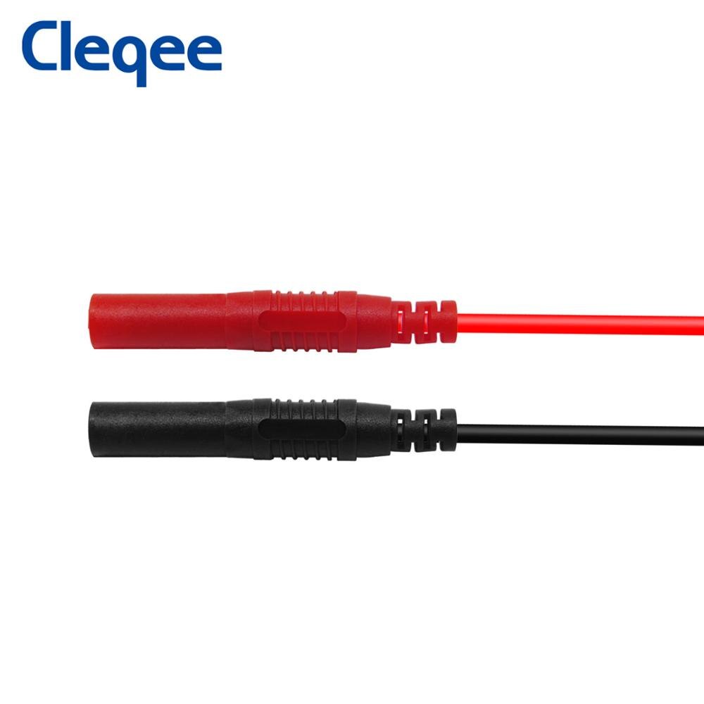 Cleqee P1206 Bnc Stekker Naar 4Mm Rechte Banaanstekkers Coaxiale Kabel Oscilloscoop Test Lead 120Cm