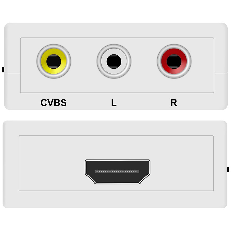 Wiistar-adaptador Mini AV2HDMI, convertidor de vídeo, 1080P, PS, 2 DV, AV, RCA a HDMI