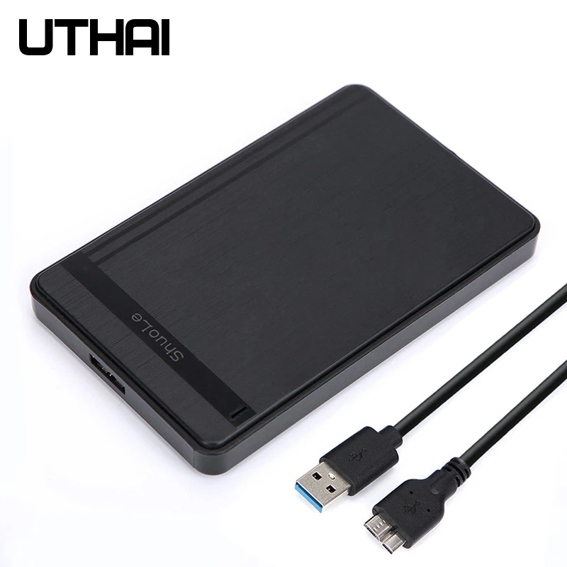 UTHAI T22 2,5" SATA zu USB3.0 HDD-Gehäbenutzen Handy, Mobiltelefon Festplattenhüllen für SSD Externer Speicher HDD-Kasten mit USB3.0/2.0-Kabel ABS