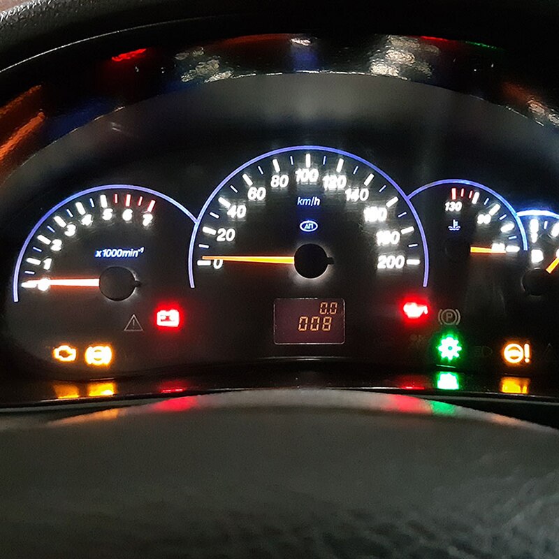 Accessoires de voiture, 5 pièces, lampe Led T5 3030 12V, éclairage intérieur automatique, indicateur de réchauffement du tableau de bord, lampe d&#39;instrument automobile