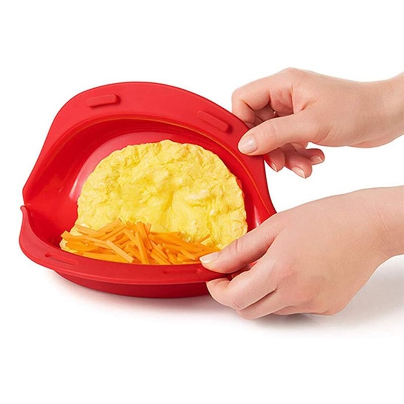 Silicone Omelette Maker Microwave Oven Non Stick Omelette Maker Egg Roll Baking Pan Omelette Tools Kitchen Accessories
