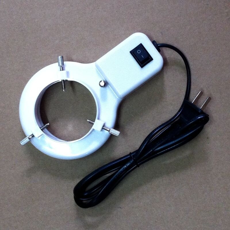 110V / 220V Stereo Microscope Top Light Fluorescent Ring Lamp White Soft lighting 64mm Inner Dia Microscopio Illuminators