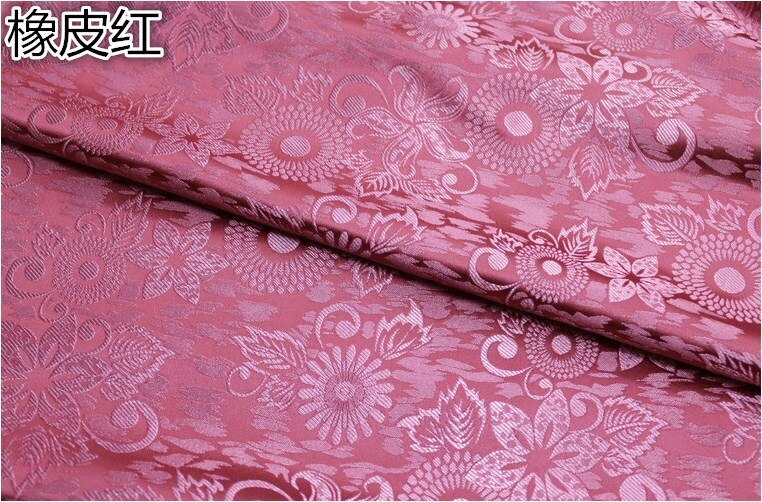CF943 12 couleurs chinois traditionnel soie brocart tissu chinois mariage vêtements taie d'oreiller tissus bricolage matériaux Textiles de maison: dark pink