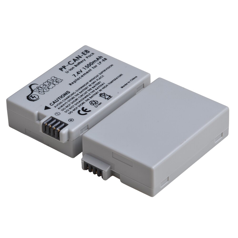 LP-E8 LPE8 LP E8 Batterie 1500mAh + LED Dual Ladegerät für Kanon EOS 550D 600D 650D 700D Kuss X4 x5 X6i X7i Rebell T2i T3i T4i T5i.