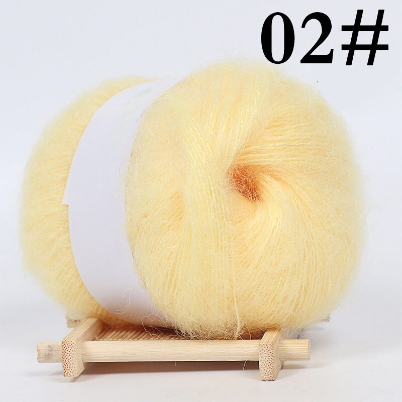 25G Praktische Mohair Garen Zachte Fijne Wol Haak Garen Voor Breien Sjaal Kleding Hoed Delicate Glad Wol Garen: 2