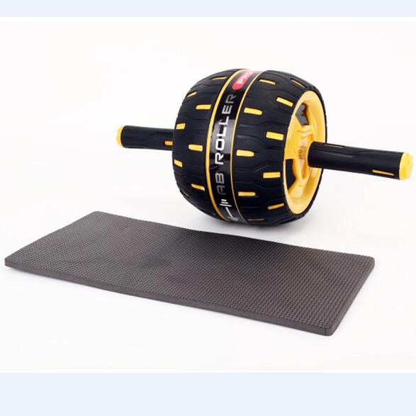 Zware Buik Wiel Geen Lawaai Spier Oefening Apparatuur Thuis Fitness Power Wiel Ab Roller Gym Roller Training Gratis Mat: Geel
