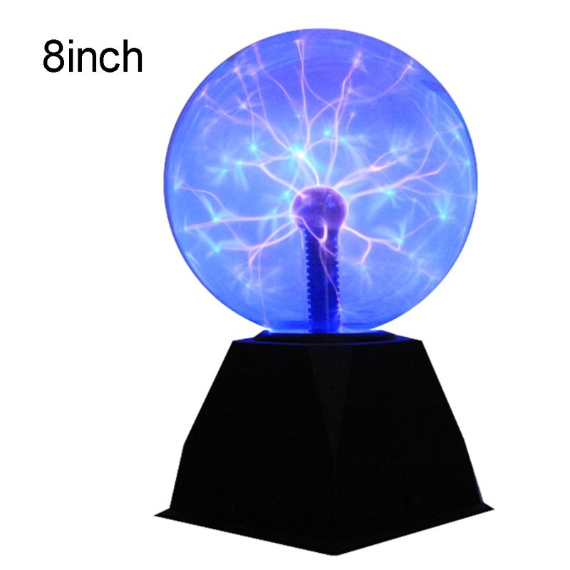 Shop. 6/8inch Magic Plasma Ball Lamp Glass Globe Sphere Light Home Party Desktop Decor