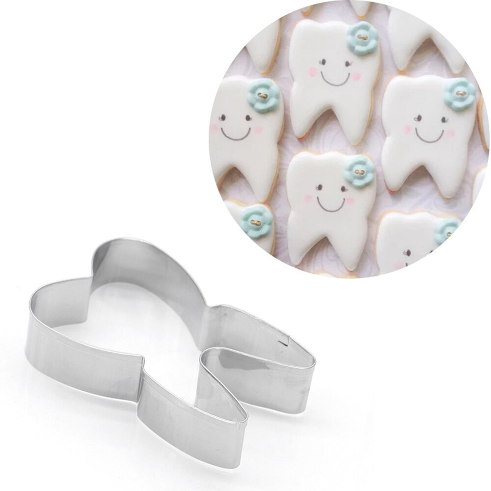 1Pcs Leuke Tanden Vorm Cookie Biscuit Craft Mallen Cookie Cutters Cake Decorating Fondant Snijders Gereedschap Cake Decorating Gereedschap: Default Title