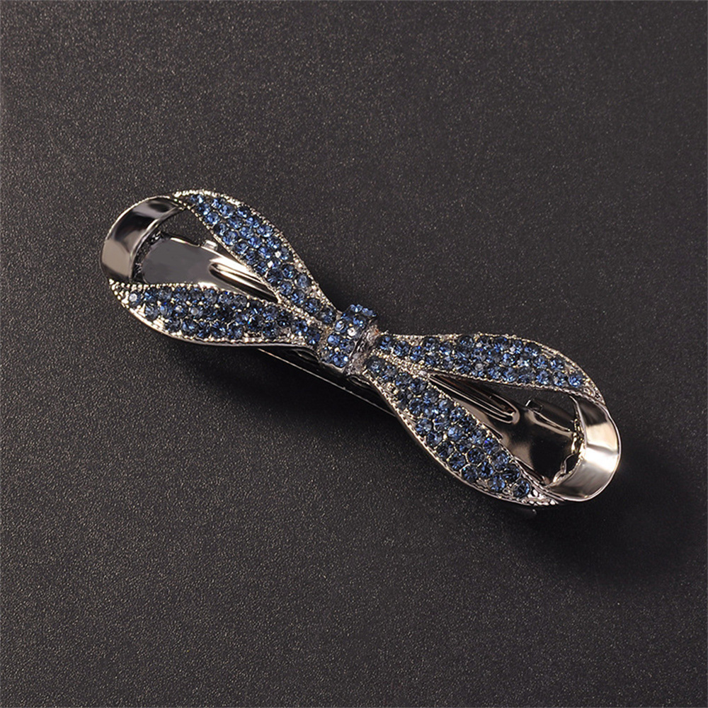 Prachtige haarspeld met strik van imitatiekristal voor dames, haarclips met strass-steentjes, haaraccessoires.