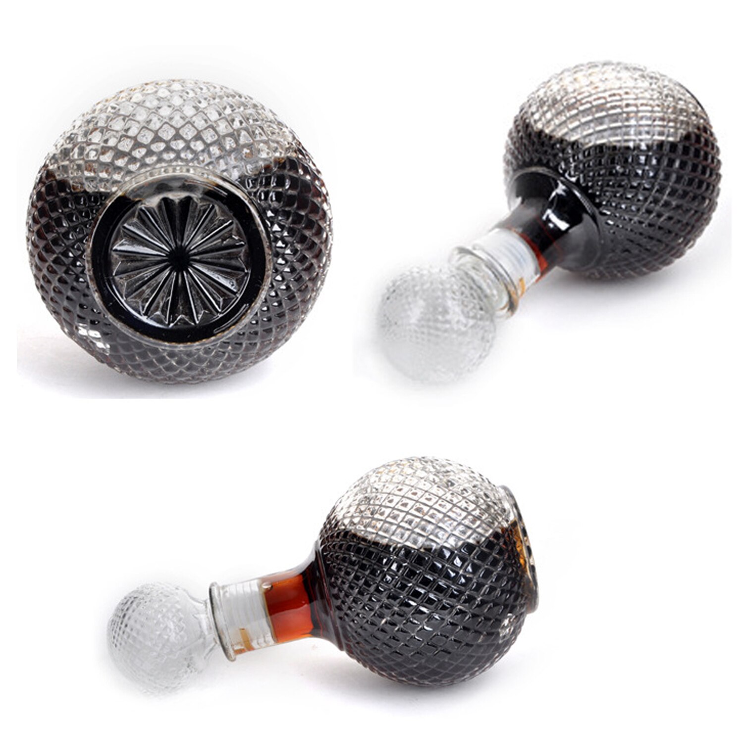 Behogar hembar 1000ml rund boll form whisky vin öl vatten dricksglas flaska karaff med lock propp barware verktyg